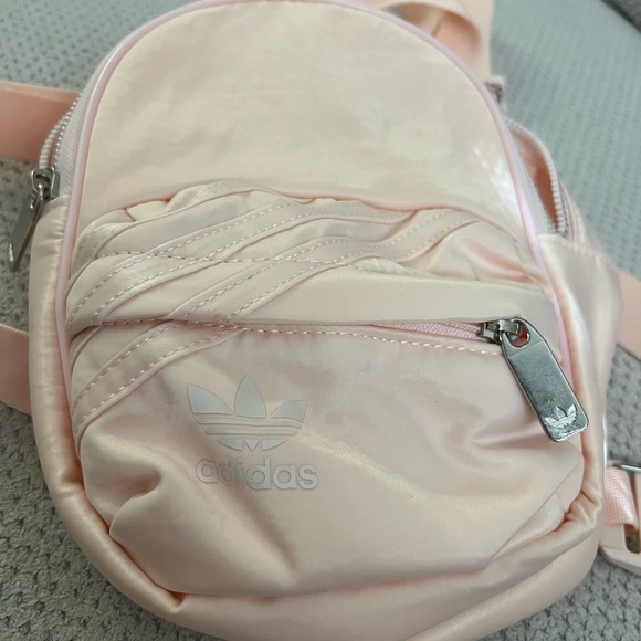 adidas mini backpack pink leather
